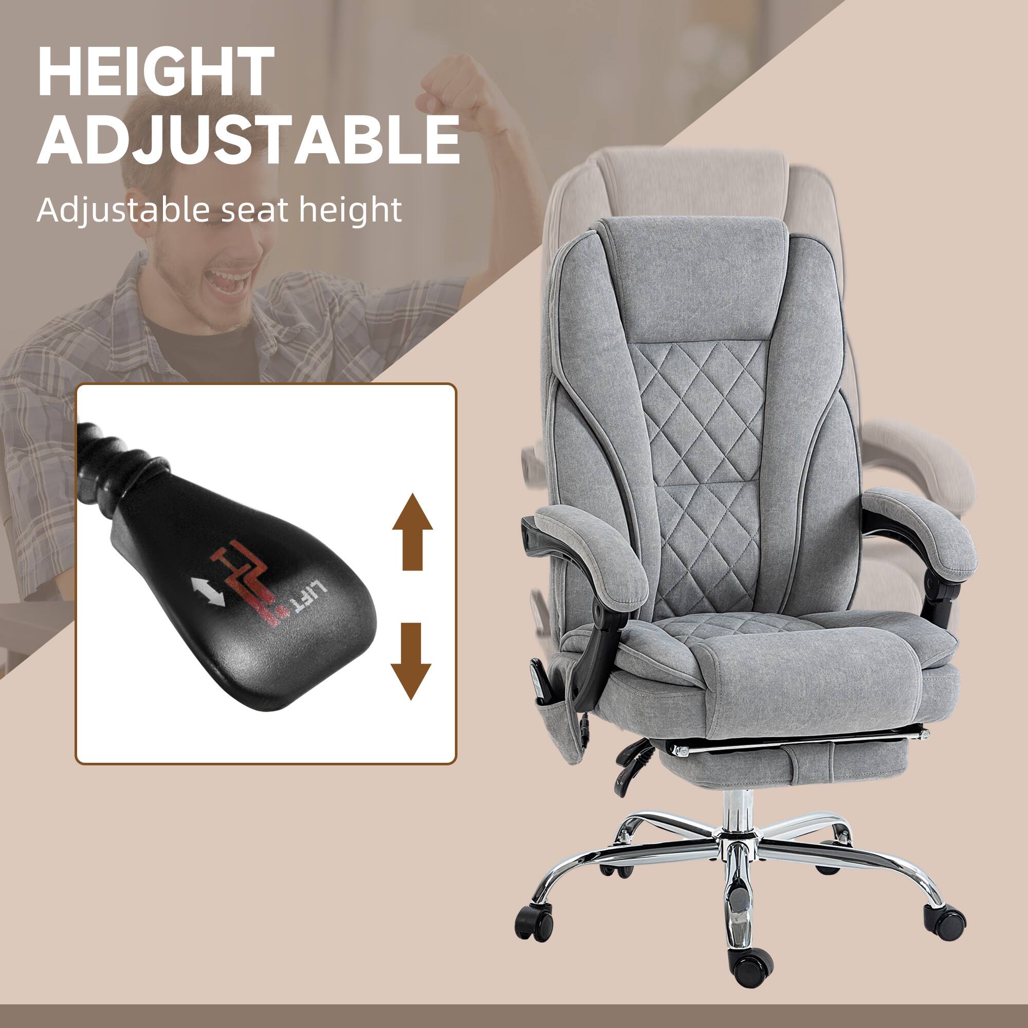 HEIGHT ADJUSTABLE, Adjustable seat height, 4 de LIFT