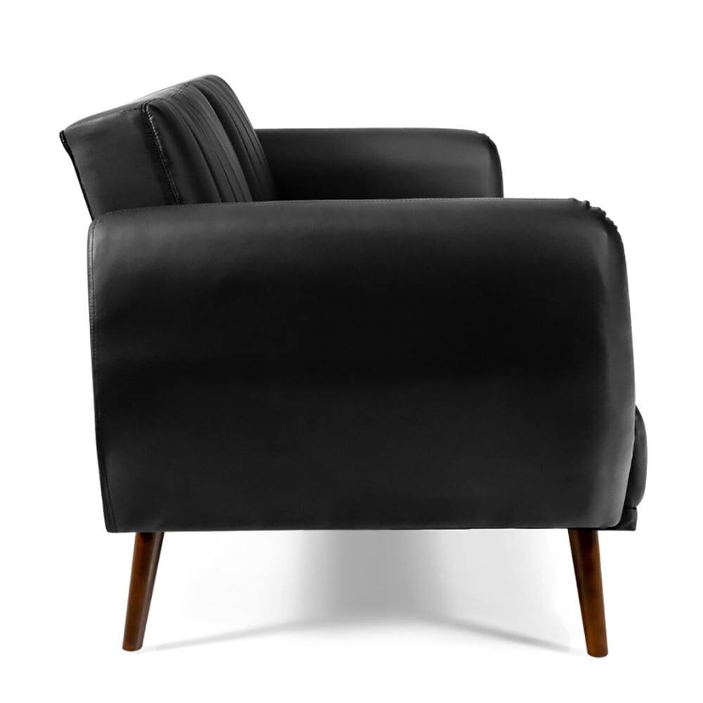 Alt View 5. Kadyn - Loveseat Sofa, Modern Couch, 3 Seat Convertible Sofa Bed with Adjustable Backrest for Living Room-Black - Black.