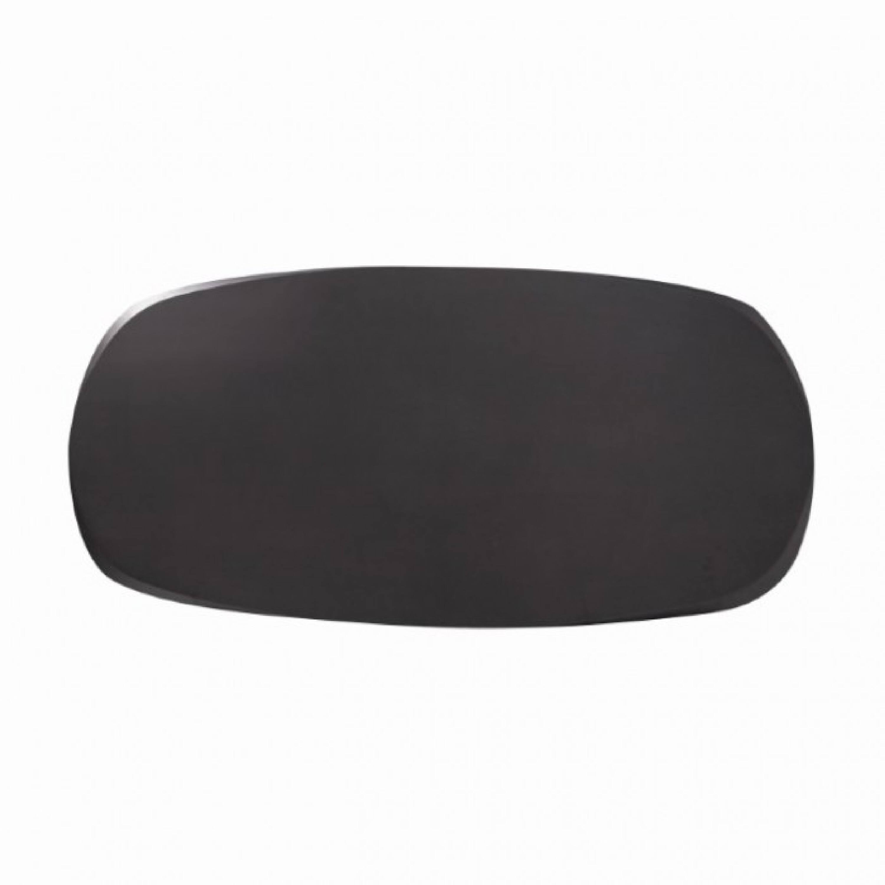 Alt View 3. Manhattan Lane - Ziva Dining Table, 3D Cut Edge, Black Solid Wood 83 Inch Rectangular - Black Wenge, Gray.