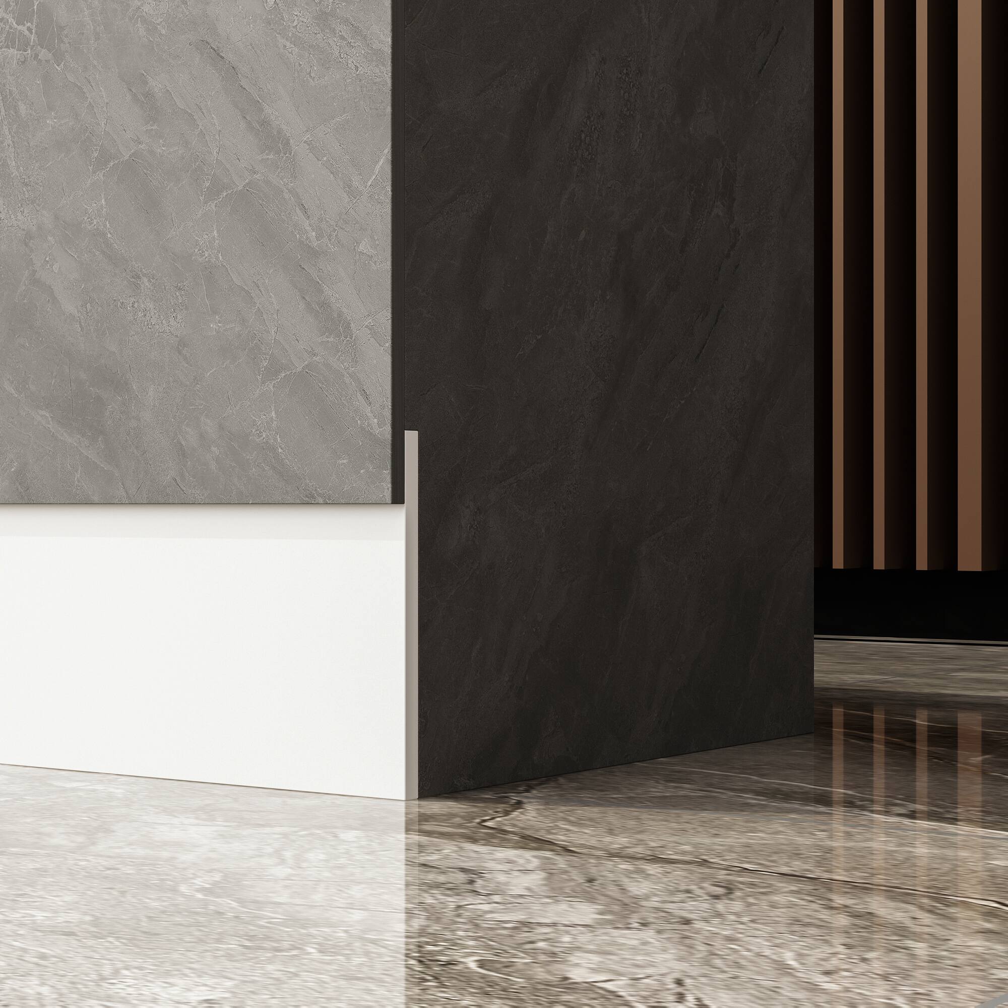 Alt View 4. Famapy - Famapy Modern Office Furniture Set: Sleek Desks & Reception Counters - White & Gray.