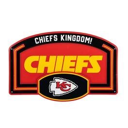 Evergreen Enterprises - Kansas City Chiefs 11" x 17" Embossed USA Steel Buckle Wall Sign - Multicolor