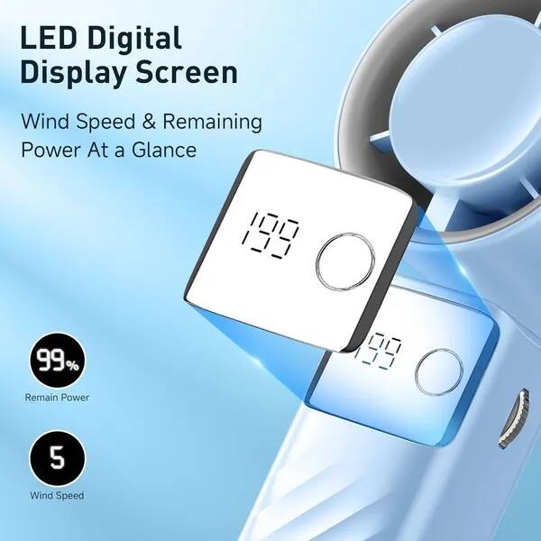 LED Digital Display Screen  
Wind Speed & Remaining Power At a Glance  
199  
99% Remain Power  
99  
5 Wind Speed
