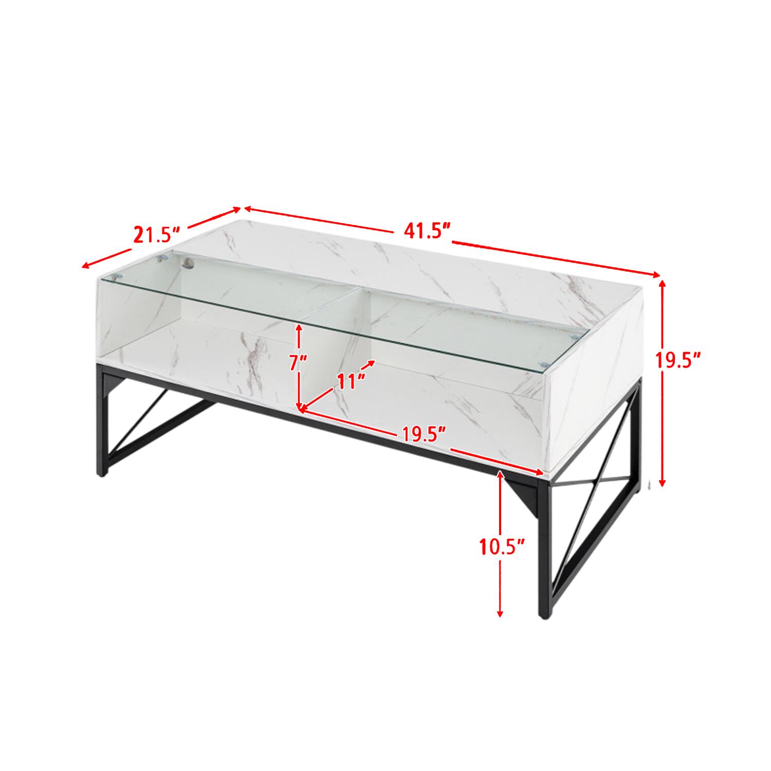 21.5" 41.5" 7" 11" 19.5" 19.5" 10.5"