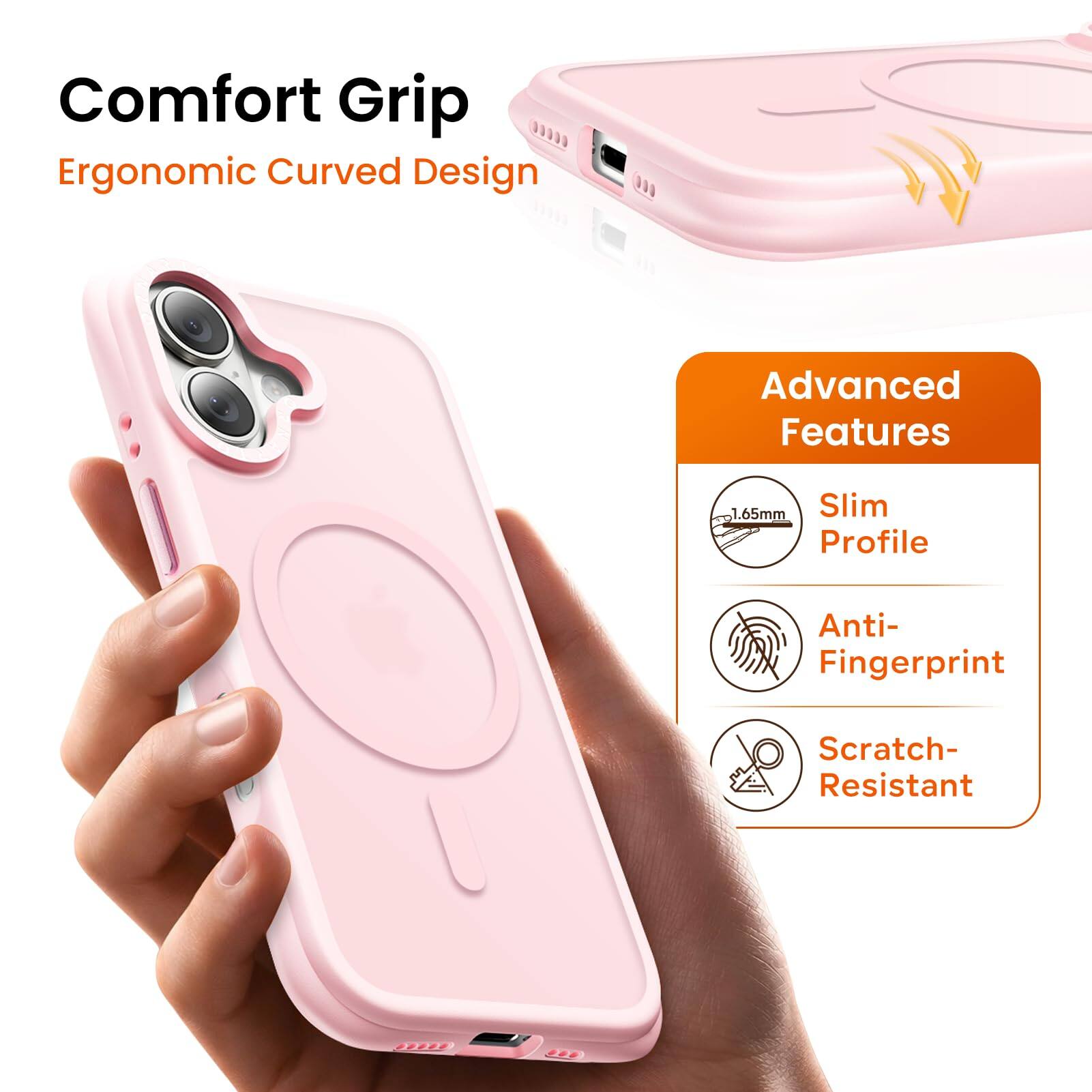 Comfort Grip  
Ergonomic Curved Design  

Advanced Features  
1.65mm Slim Profile  
Anti-Fingerprint  
Scratch-Resistant