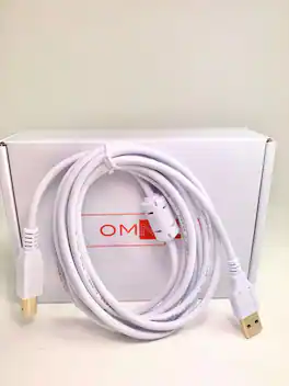 OMNIHIL - White 8FT High Speed USB 2.0 Cable Compatible with Neural DSP Quad Cortex Quad-Core Digital Effects