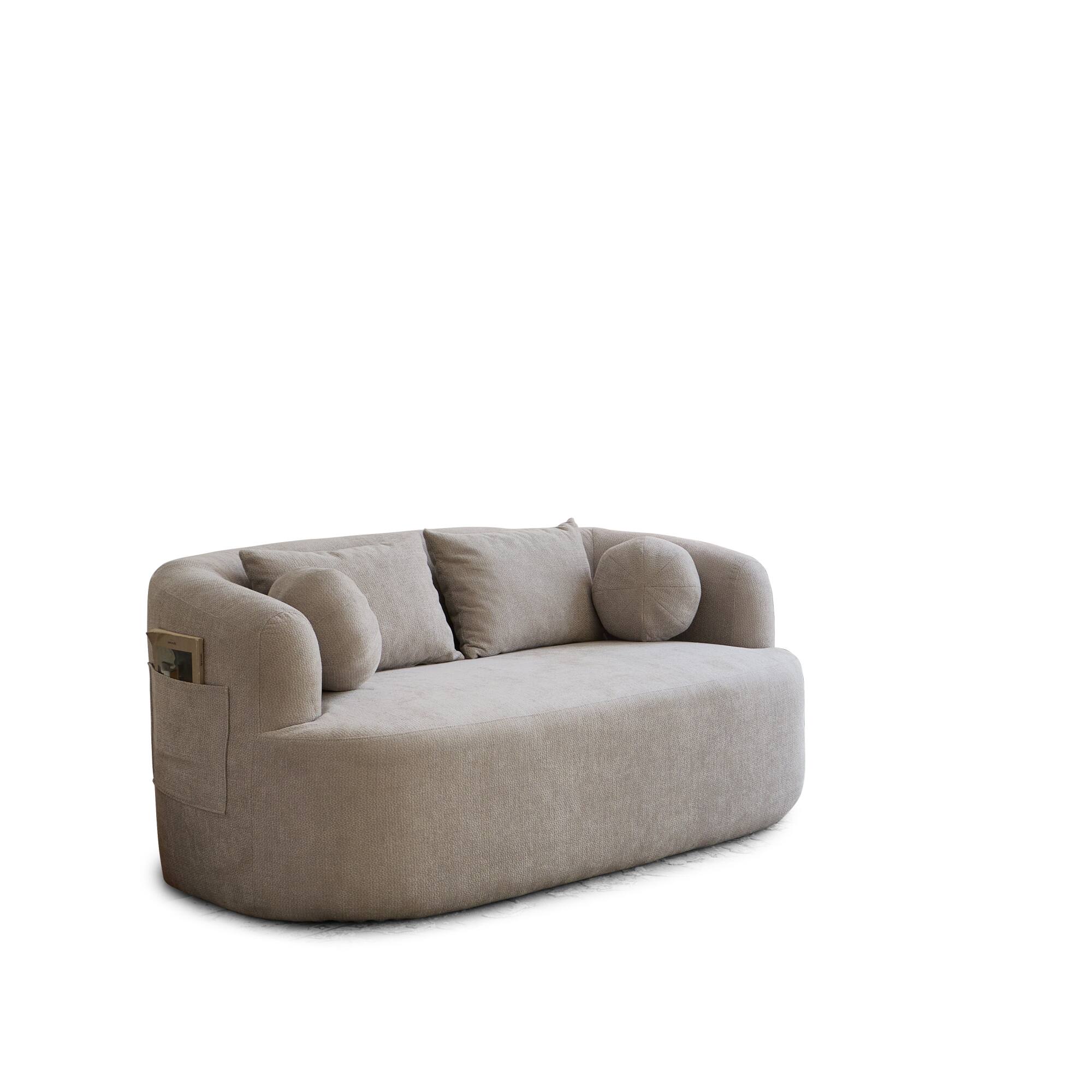 Alt View 10. GOODSILO - Modern Memory Foam Two-Seater Sofa with Deep Seat and Premium Chenille Fabric, No Assembly Required - Gray.