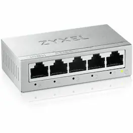 ZYXEL - GS-105B v5 Ethernet Switch - 5 Ports - Gigabit Ethernet - 100/1000Base-T - 2 Layer Supported - 2.99 W Power - Unknown