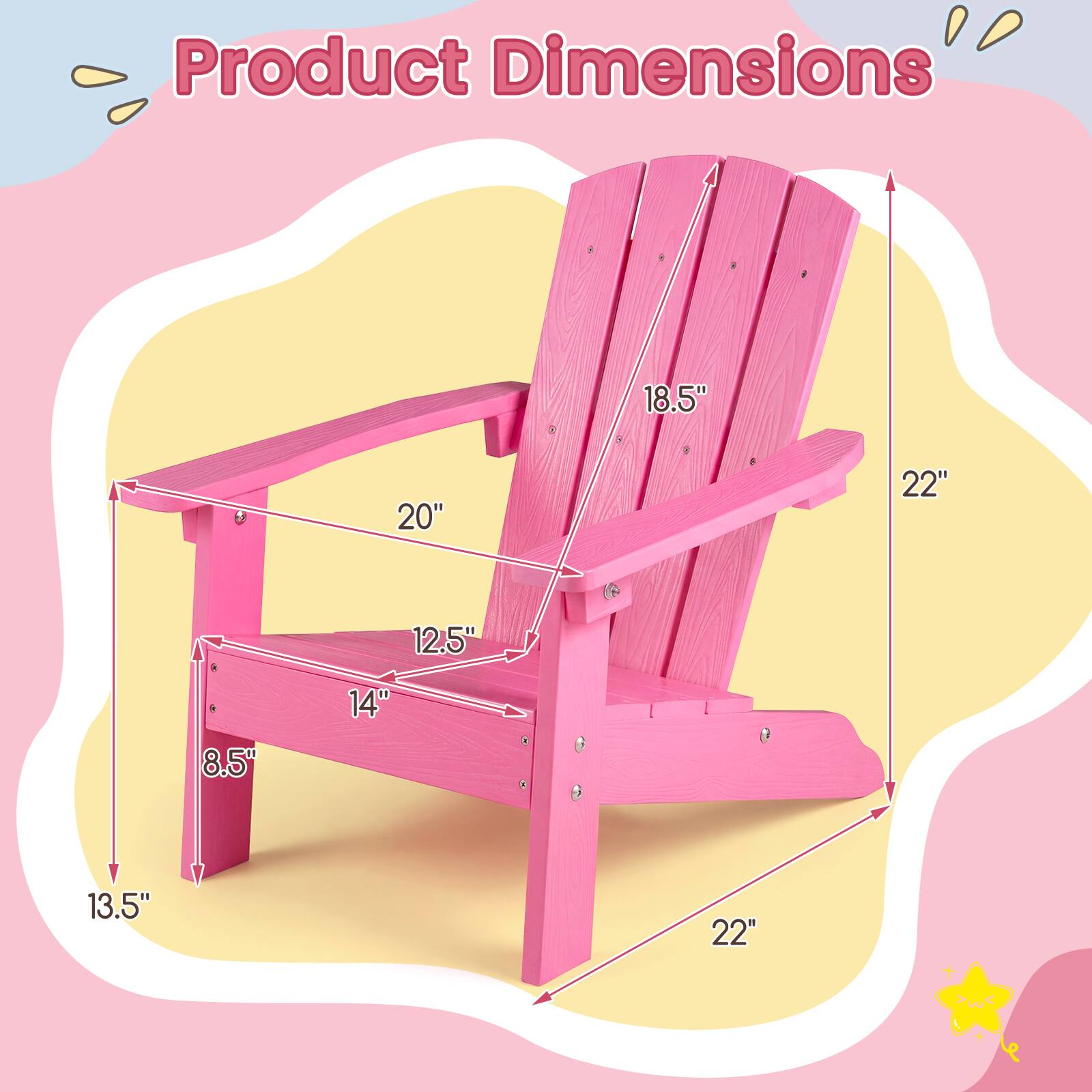 Product Dimensions: 18.5" x 20" x 22" x 12.5" x 8.5" x 14" x 13.5" x 22"