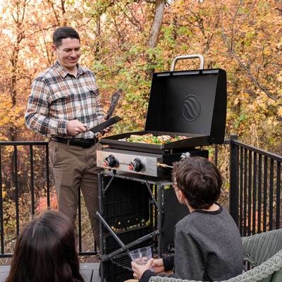 Portable Griddle Blackstone 22 Griddle With Hood And Stand Grills