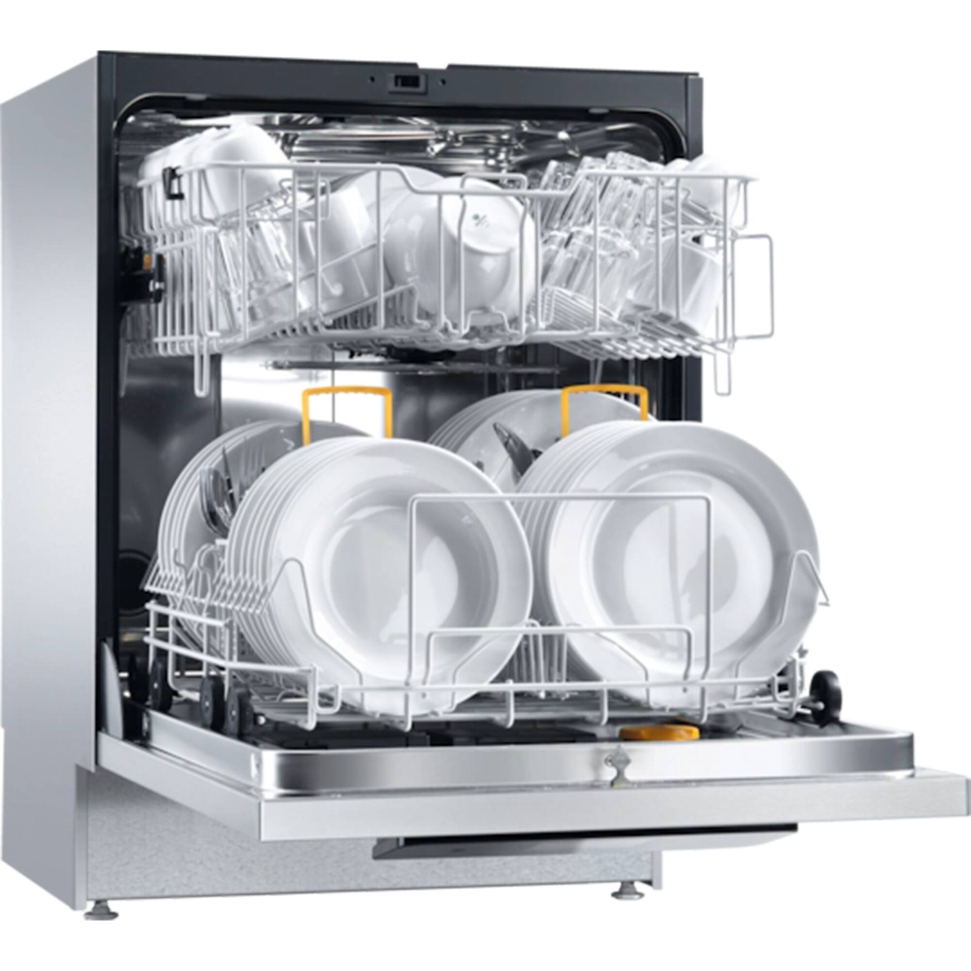 Angle. Miele - PFD 404 208V 24" Masterline Pre-Finished Dishwasher - Stainless.