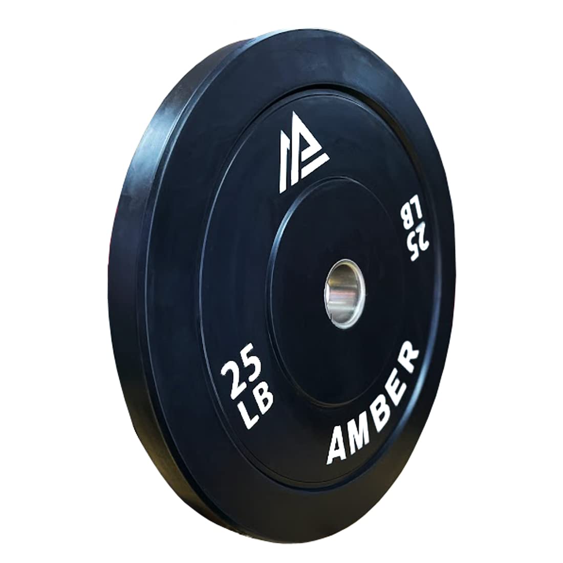 Alt View 1. Amber Sporting Goods - Olympic Bumper Plates Pair, Rubber Weight Plates with 2-Inch Steel Hub, Cross Training – 25lb - Black.