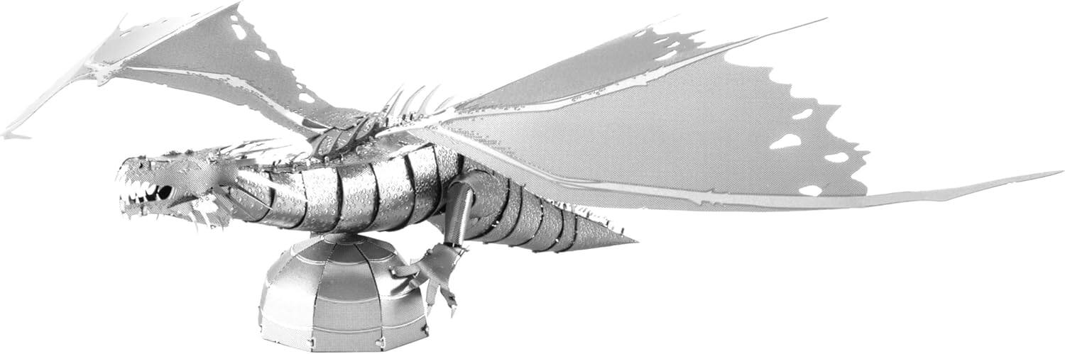 Alt View 3. Metal Earth - Metal Earth Harry Potter Gringotts Dragon 3D Metal Model Kit Fascinations - Silver.