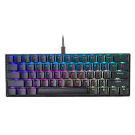 Mad Catz - S.T.R.I.K.E. 6 60% Form Factor RGB Mechanical Keyboard with Hot-Swappable Design - Configuration Software & 1 - Black