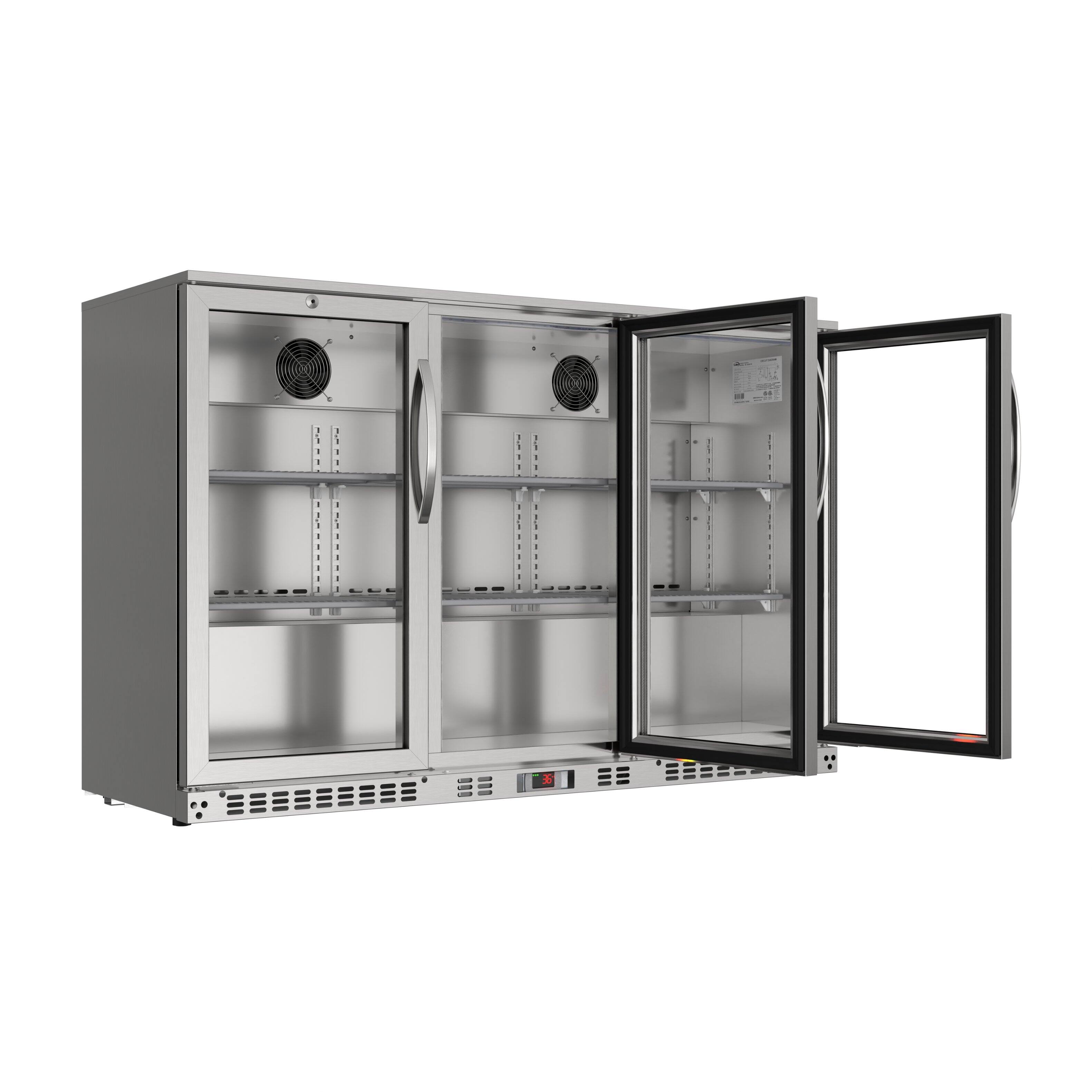 Alt View 4. Koolmore - 53 in. Three-Door Back Bar Refrigerator - 11 Cu Ft. BC-3DSW-SS - Stainless-Steel.