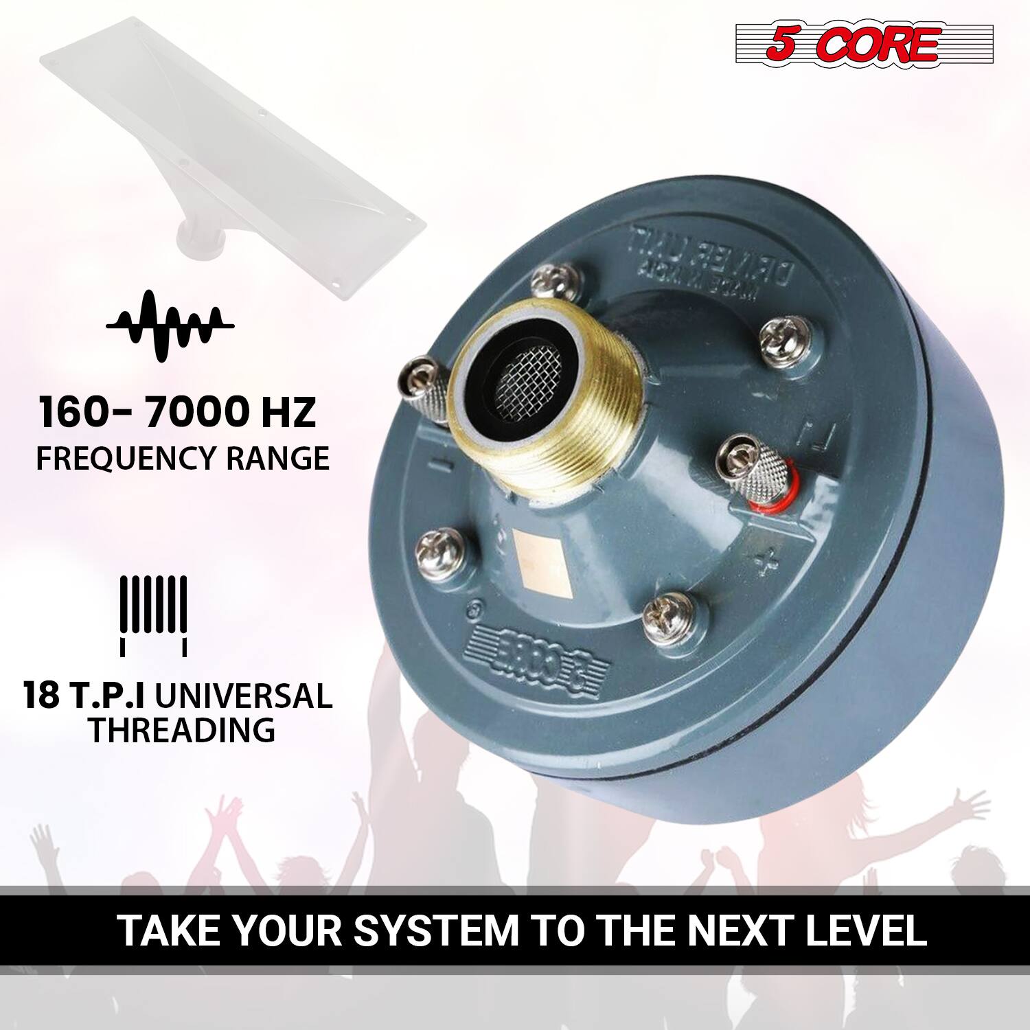 5 CORE

160-7000 HZ FREQUENCY RANGE

18 T.P.I UNIVERSAL THREADING

TAKE YOUR SYSTEM TO THE NEXT LEVEL