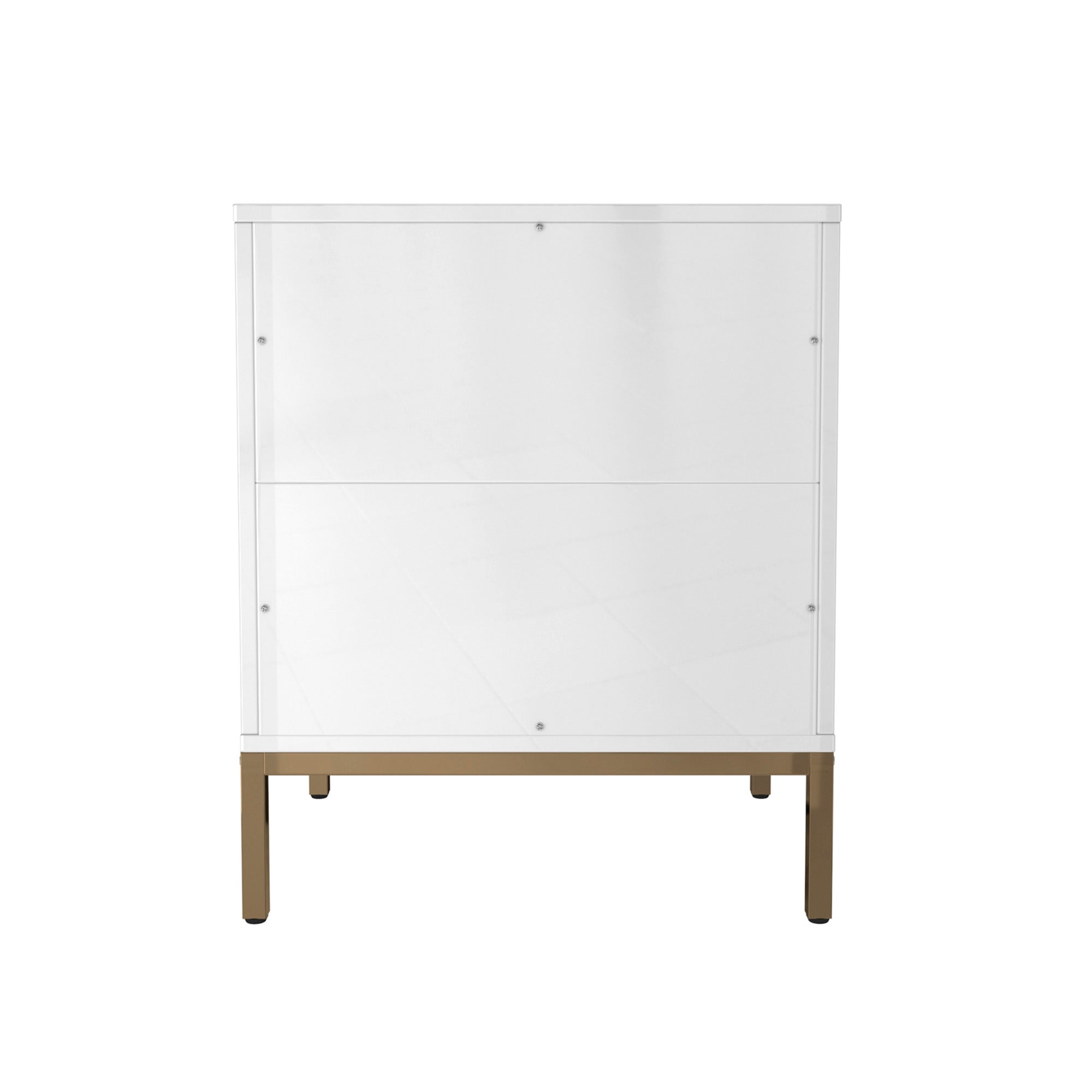 Angle. Boyel Living - Wooden 2-Drawer Side Table - White.