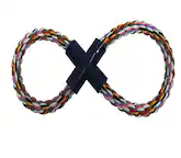Front. BOSS PET - Boss Pet Digger's Multicolored Cotton Figure 8 Figure Eight Rope Dog Toy Small 1 pk - Multicolored.