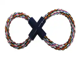 BOSS PET - Digger's Cotton Figure 8 Figure Eight Rope Dog Toy Small 1 pk - Multicolored