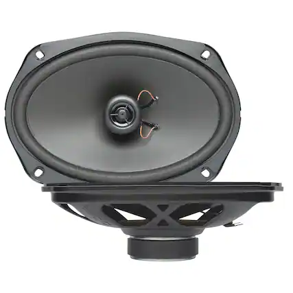 Front. Powerbass - Powerbass PS-692 6x9" Shallow Mount Coaxial Speaker - Pair - Black/Gray.