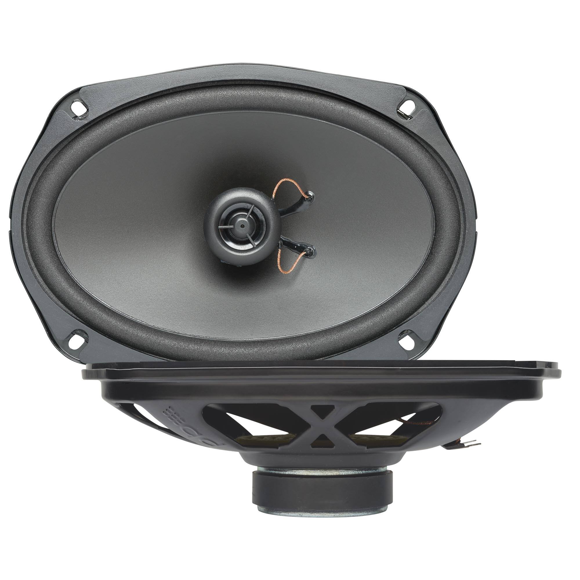 Front. Powerbass - Powerbass PS-692 6x9" Shallow Mount Coaxial Speaker - Pair - Black/Gray.