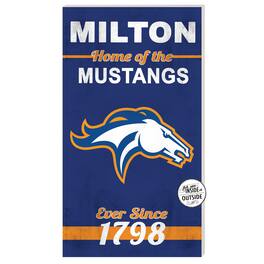 Jardine - Milton Academy Mustangs 11" x 20" Indoor/Outdoor Home Of The Sign - Blue