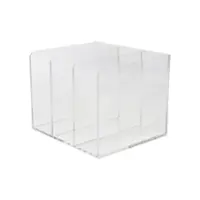 Martha Stewart - Brody Premium Acrylic Desktop File Holder - Clear - Front_Zoom