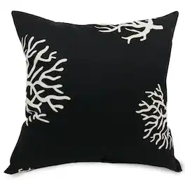 Majestic Home - Pillow 24x24 Coral - Black