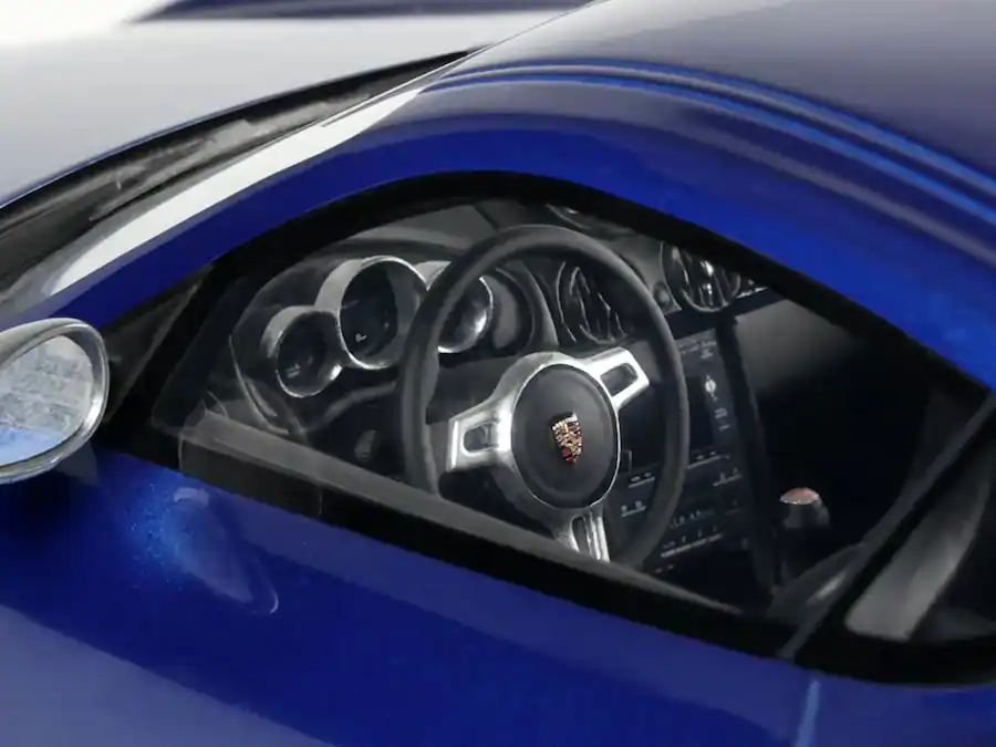 544846 2012 Porsche Cayman R Aqua Blue Metallic 1/18 Model Car by GT Spirit ...