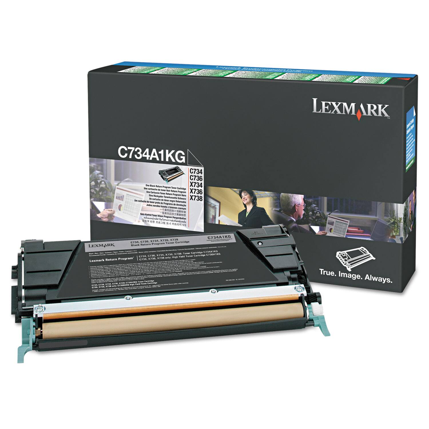 LEXMARK C734A1KG

C734 C736 X734 X736 X738

LEXMARK Return Program
C734 C736 X734 X736 X738 - Cartridge Return Program

LEXMARK
C734A1KG
C734 C736 X734 X736 X738

True. Image. Always.