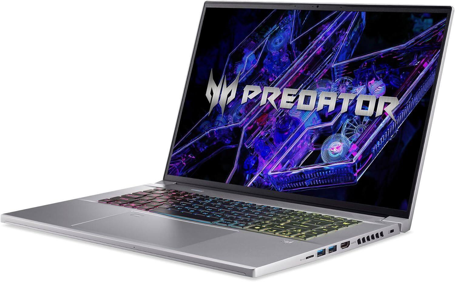 Left. Acer - Predator Triton Neo 16 Laptop 16" NVIDIA GeForce RTX 4050 16GB RAM 1TB SSD - Gray.