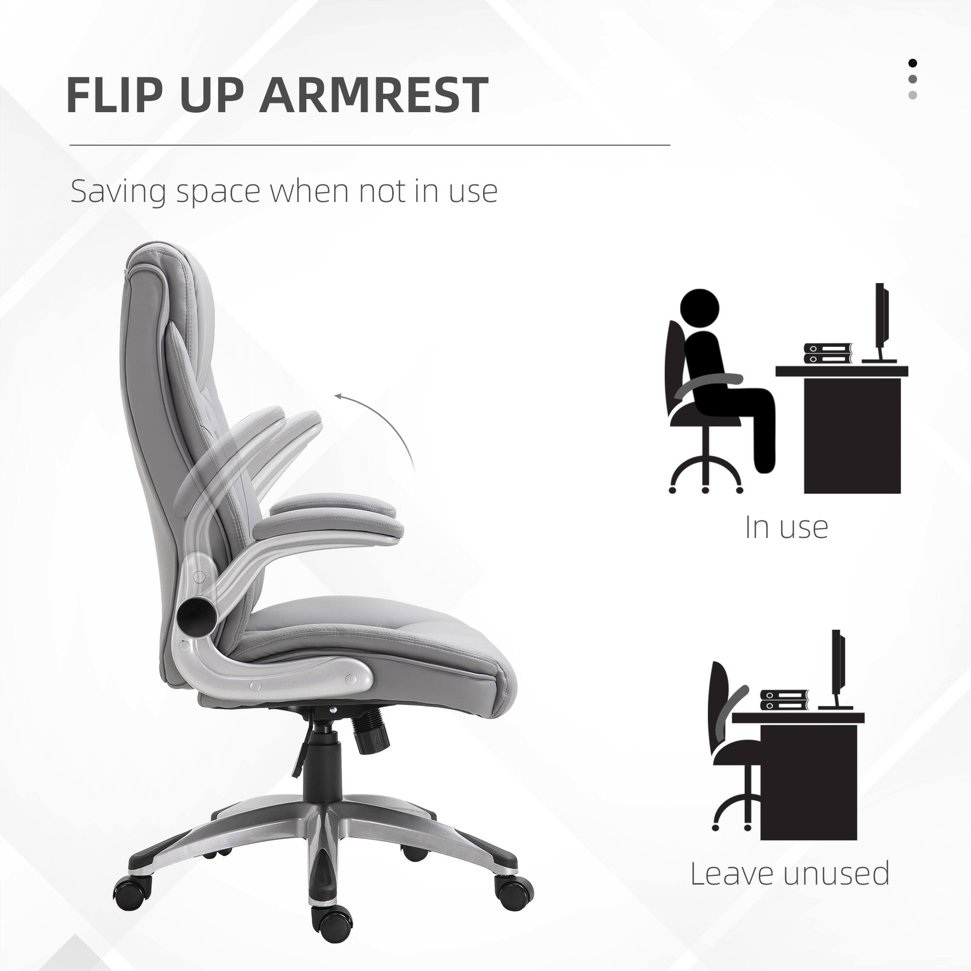 FLIP UP ARMREST

Saving space when not in use

In use
Leave unused