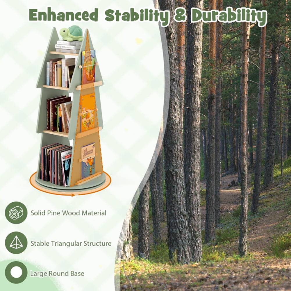 Enhanced Stability & Durability

- Solid Pine Wood Material
- Stable Triangular Structure
- Large Round Base