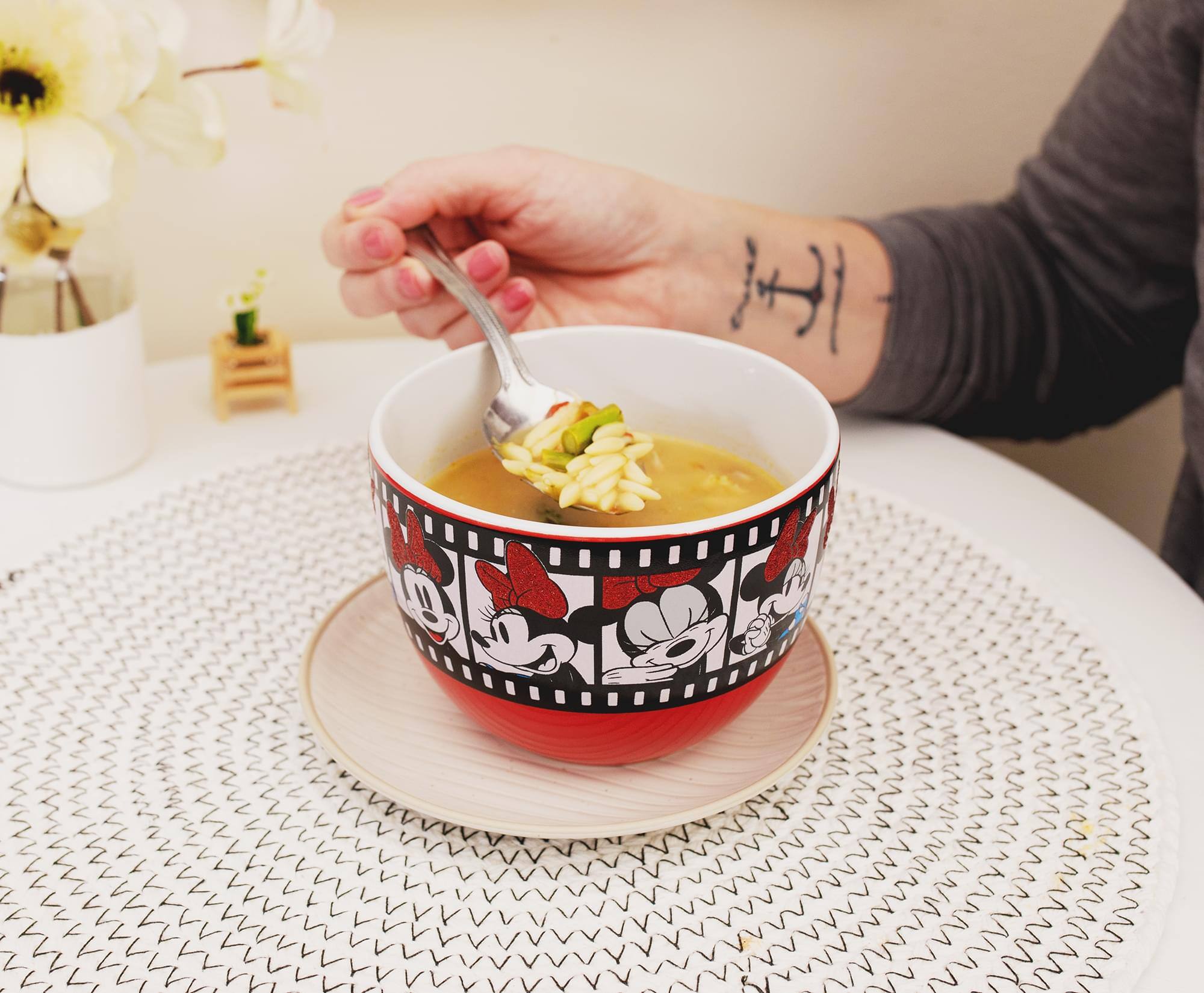 Alt View 4. Disney - Disney Minnie Mouse Film Reel Ceramic Soup Mug | Holds 24 Ounces - Red.