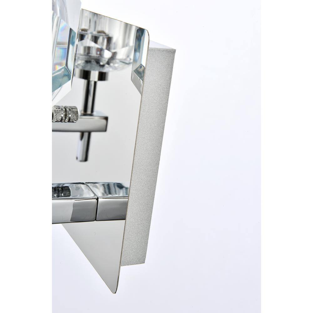 Back. Elegant Lighting - Graham 4 Light Wall Sconce in Chrome - Chrome And Clear.