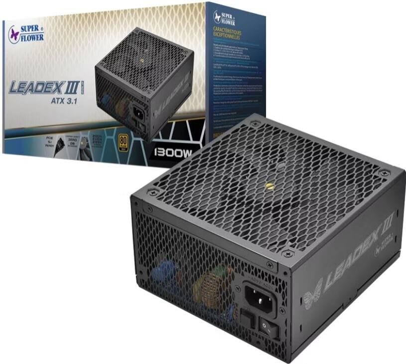 Super Flower Leadex III ATX 3.1 1300W 80+ Gold, ECO Semi Fanless
