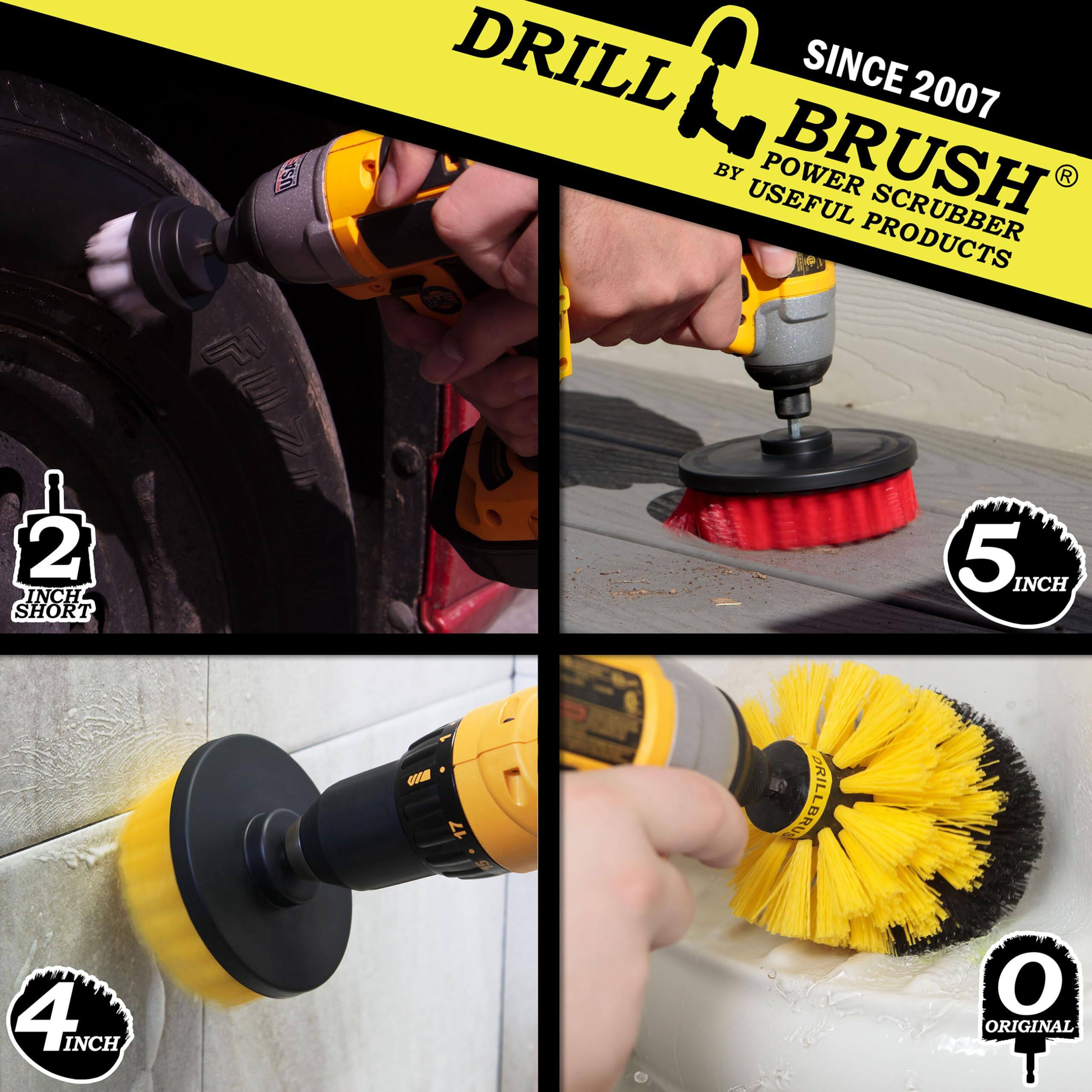 DRILL BRUSH SINCE 2007 BY USEFUL PRODUCTS 2 INCH SHORT 5 INCH 4 INCH O ORIGINAL