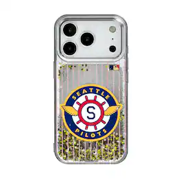 Keyscaper - Cooperstown Teams - Seattle Mariners - Seattle Pilots 1969 Cooperstown Pinstripe iPhone Glitter Case - 13 - Multicolor