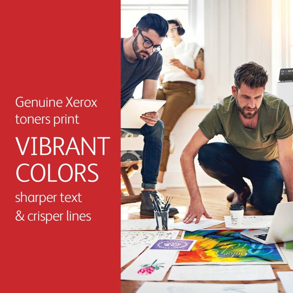 Genuine Xerox toners print  
VIBRANT COLORS  
sharper text & crisper lines