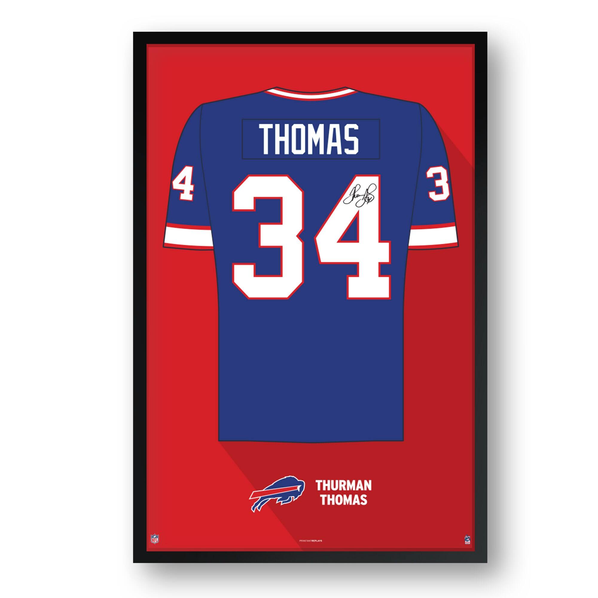 Thurman Thomas Buffalo Bills Framed 27" x 39" Retired Jersey Art Print