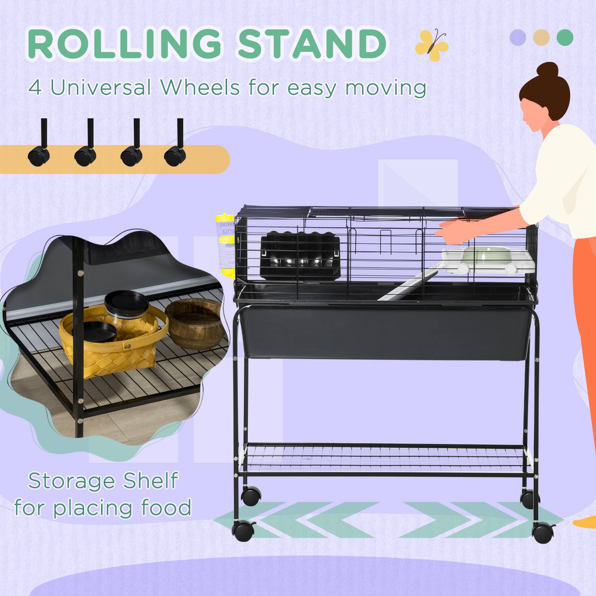 ROLLING STAND  
4 Universal Wheels for easy moving  

Storage Shelf for placing food