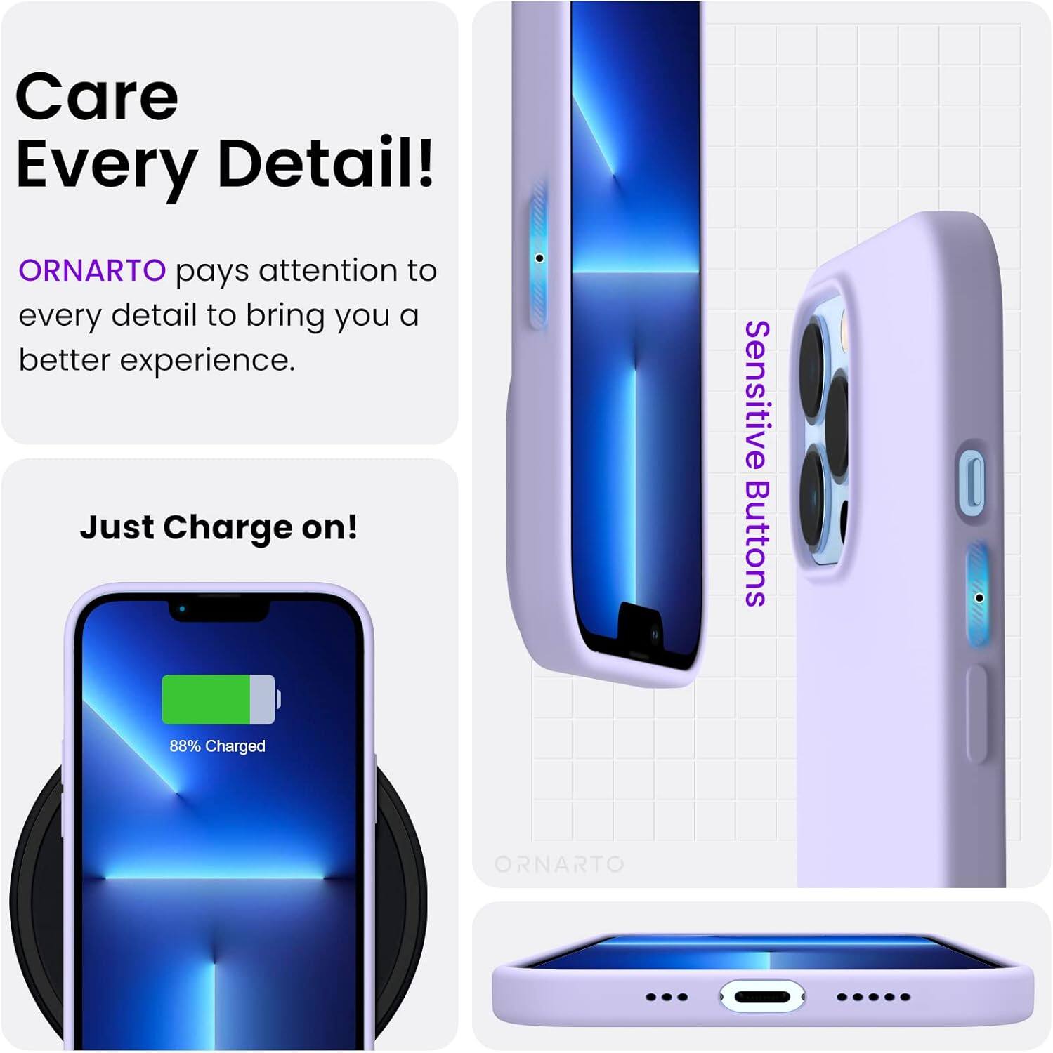 Care Every Detail! ORNARTO pays attention to every detail to bring you a better experience. Just Charge on! Sensitive Buttons O 88% Charged ORNARTO.