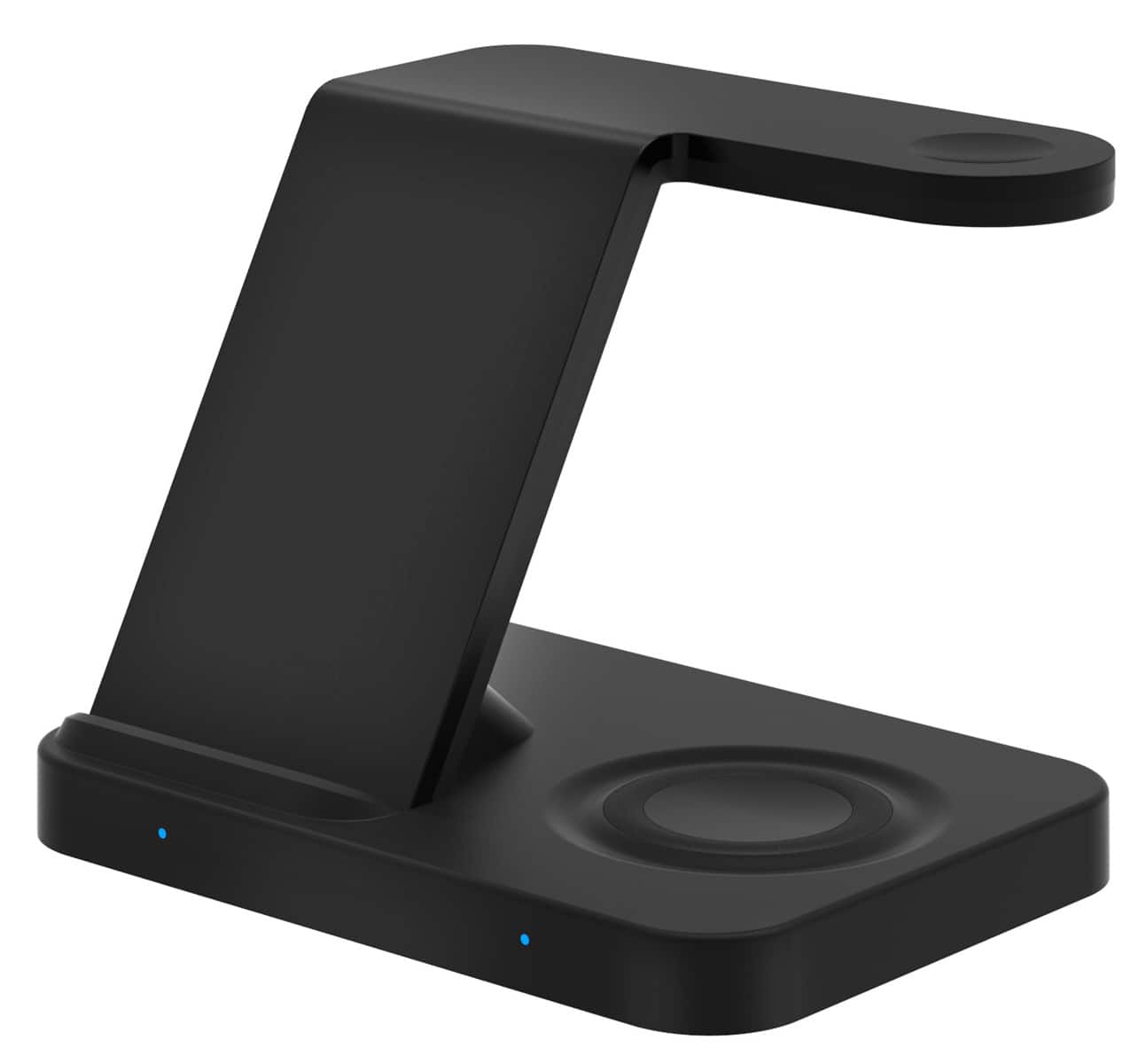 RISOKEYS - 3-in-1 Wireless Charger - Power Adapter, Qi Compatible for iPhone/iWatch/AirPods/Pro/Buds - Black