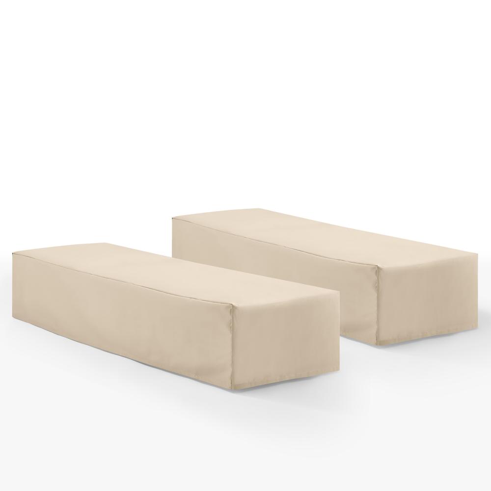 Alt View 1. Crosley Furniture - 2Pc Outdoor Chaise Lounge Furniture Cover Set - 2 Chaise Lounge - Tan.