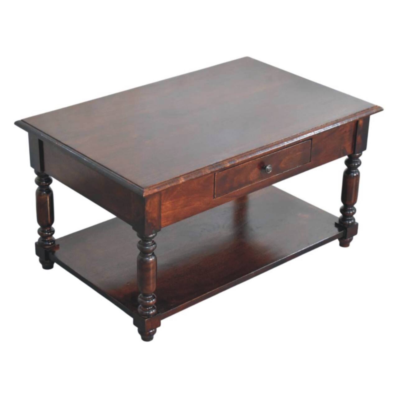 Alt View 6. Artisan Furniture - Turned Legs Cherry Console Table - Brown.