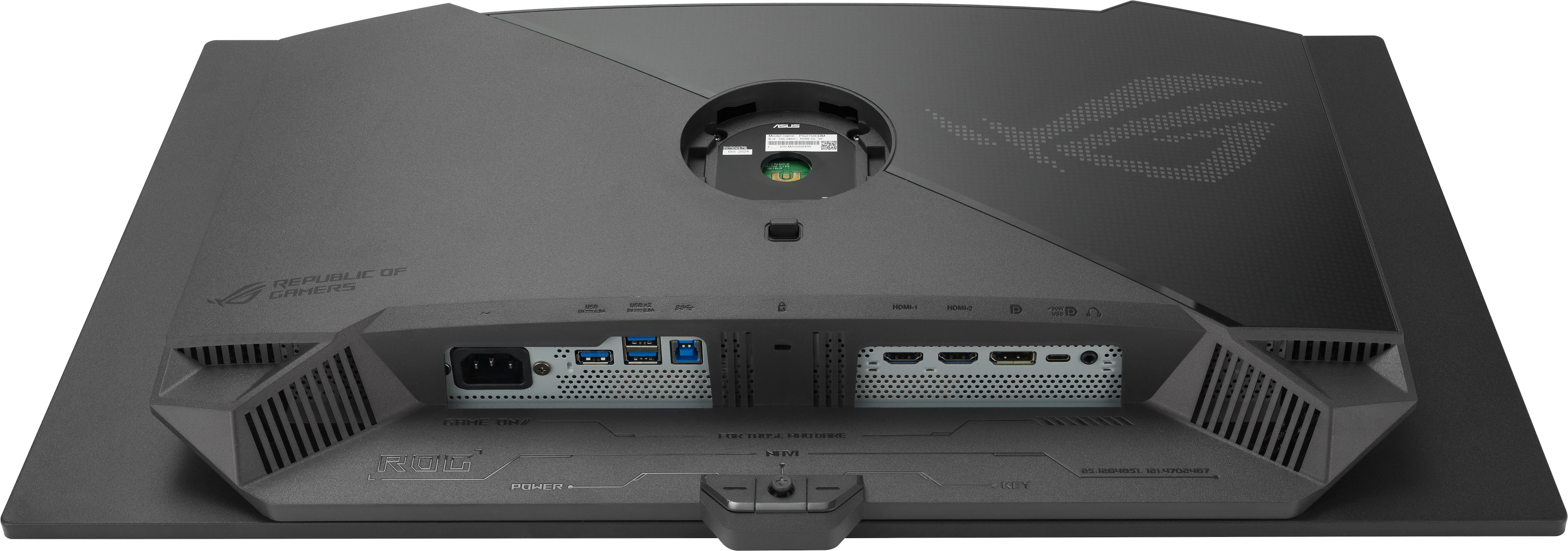 REPUBLIC OF GAMERS
ROG
ASUS
ROG
ROG
HDMI 1
HDMI 2
USB 3.0
USB 3.0
USB 2.0
USB 2.0
DVI
POWER
RESET
BIOS
RIG
RIG
RIG
RIG
RIG