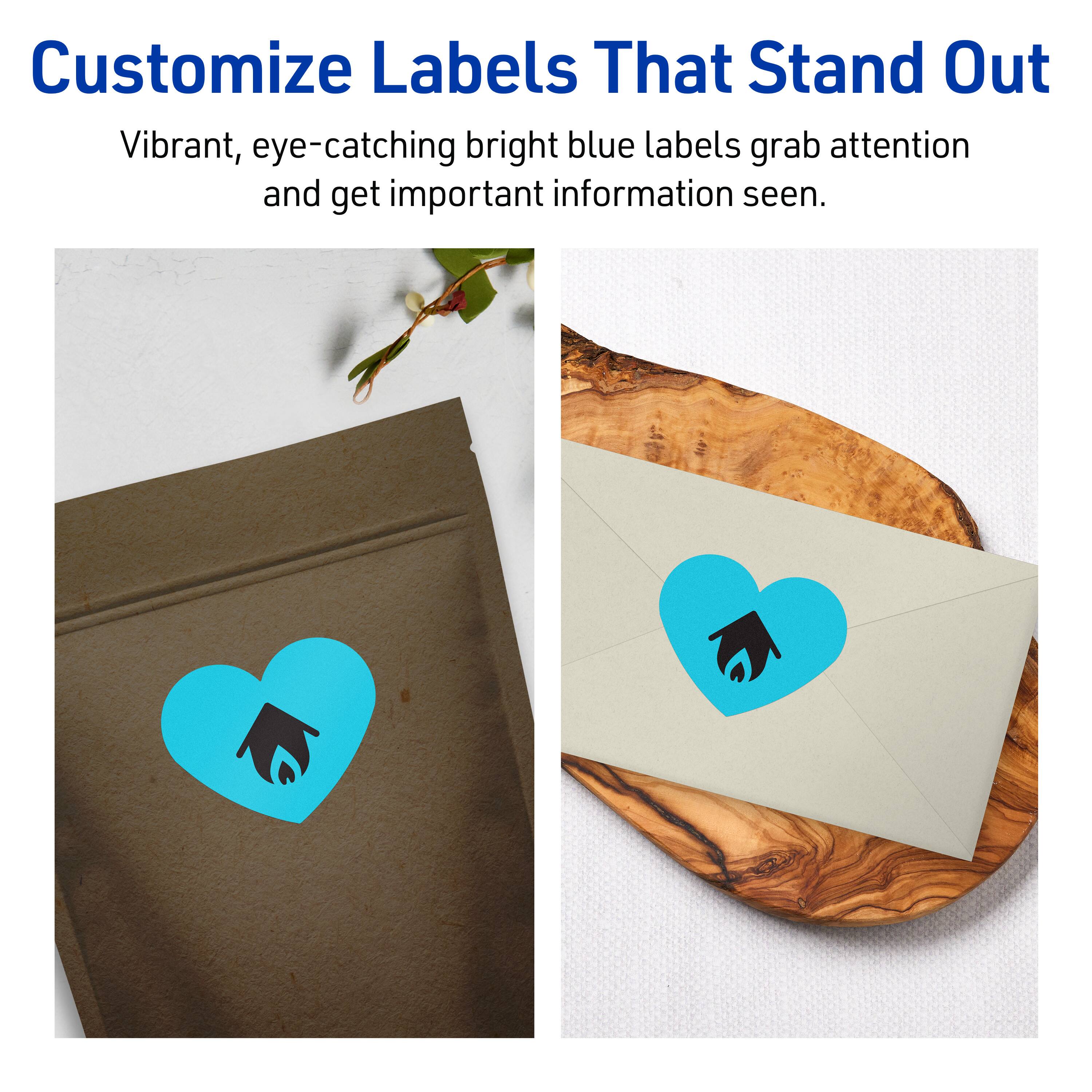 Customize Labels That Stand Out

Vibrant, eye-catching bright blue labels grab attention and get important information seen.