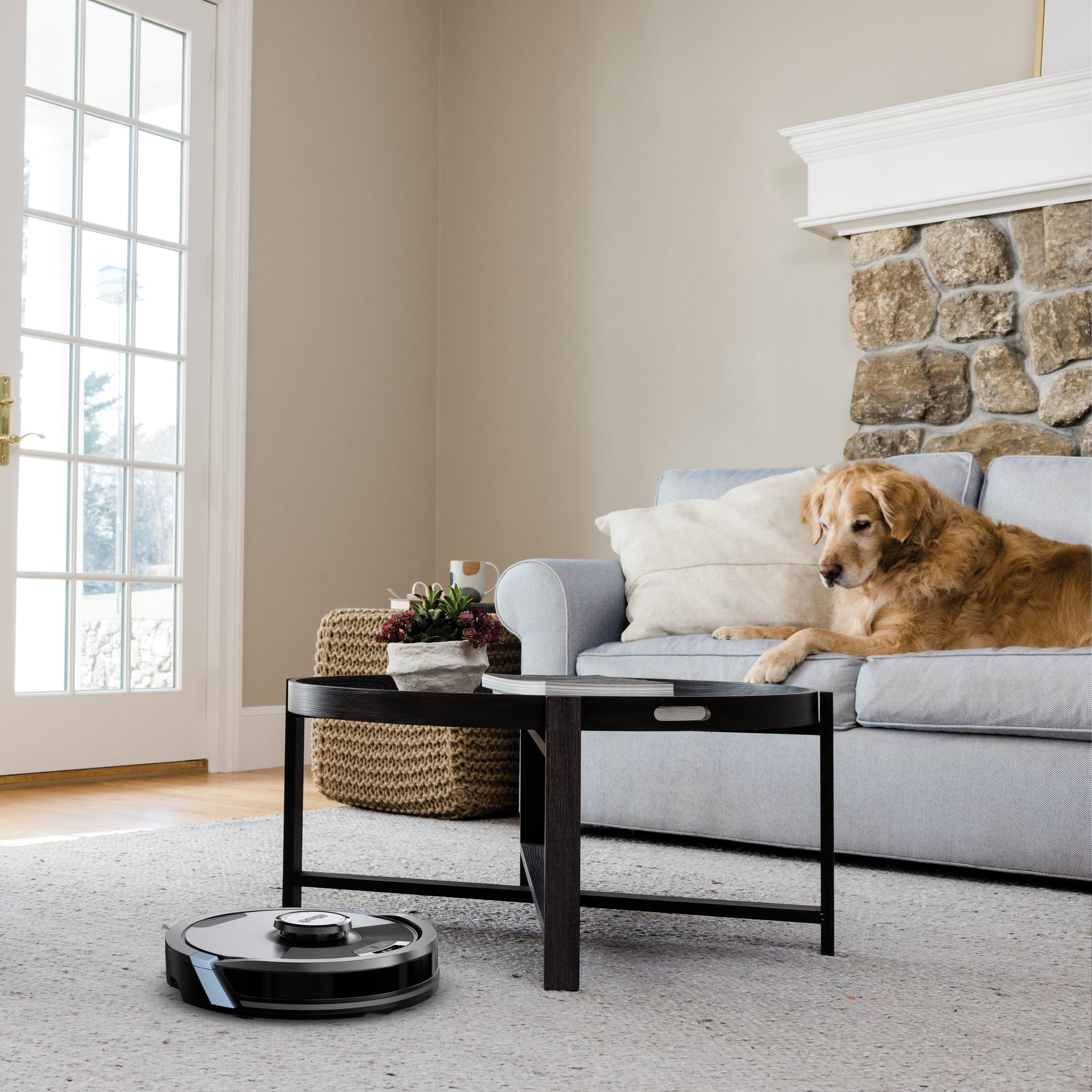Alt View 1. Shark - AI Ultra 2-in-1 Robot Vacuum & Mop with Sonic Mopping, Matrix Clean, Home Mapping, WiFi Connected - Black.