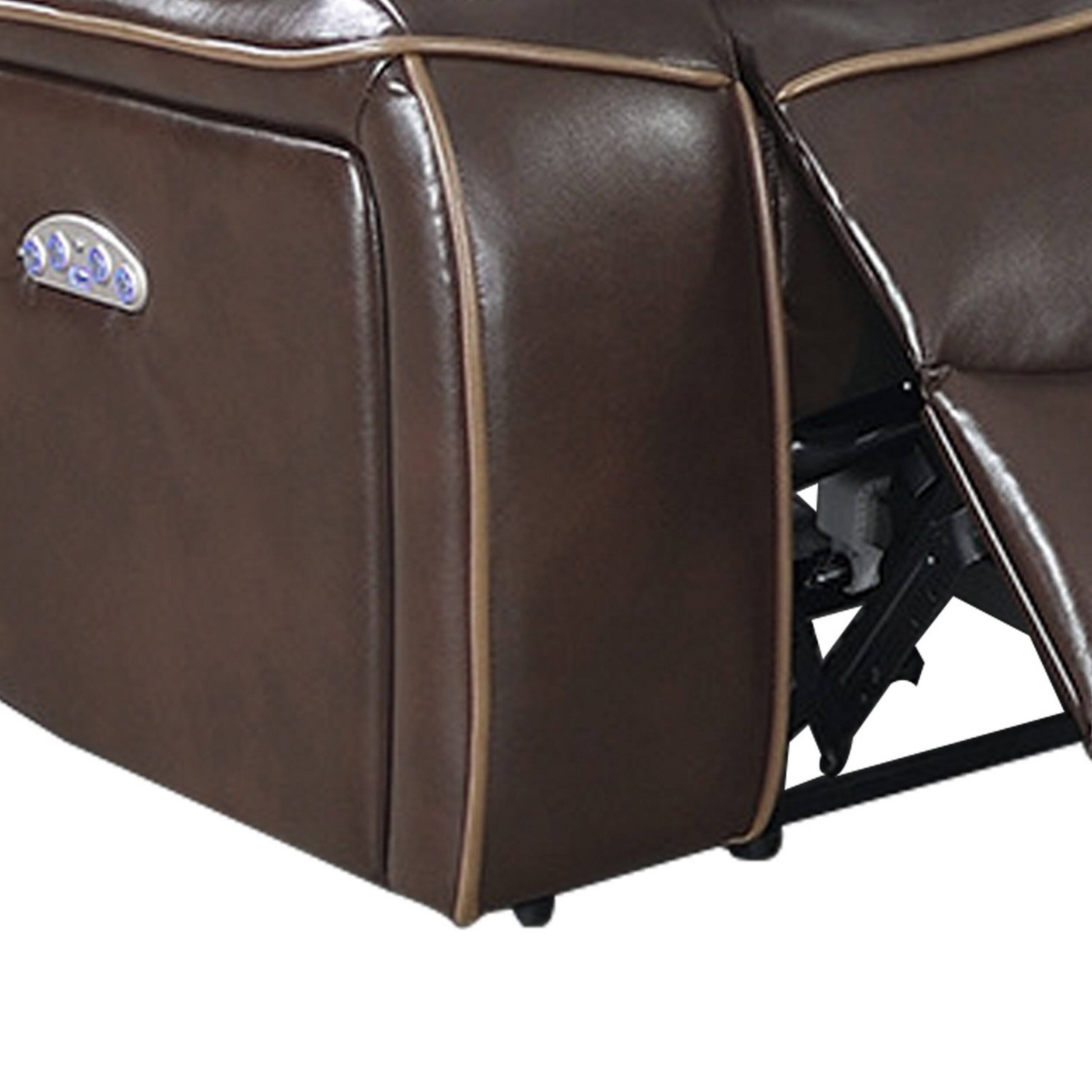 Manhattan Lane Xiu 38 Inch Power Recliner Chair, USB Port, Storage ...