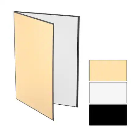Front. Unique Bargains - 11"x8" 3-in-1 Foldable Reflector Cardboard for Still Life/Product/Food Photo - Gold.