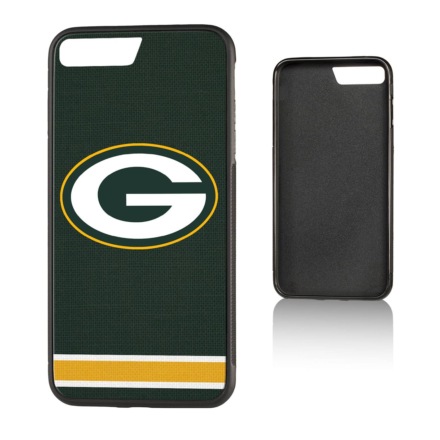 Alt View 3. Keyscaper - Green Bay Packers iPhone Stripe Design Bump Case - 15 Plus - Multicolor.